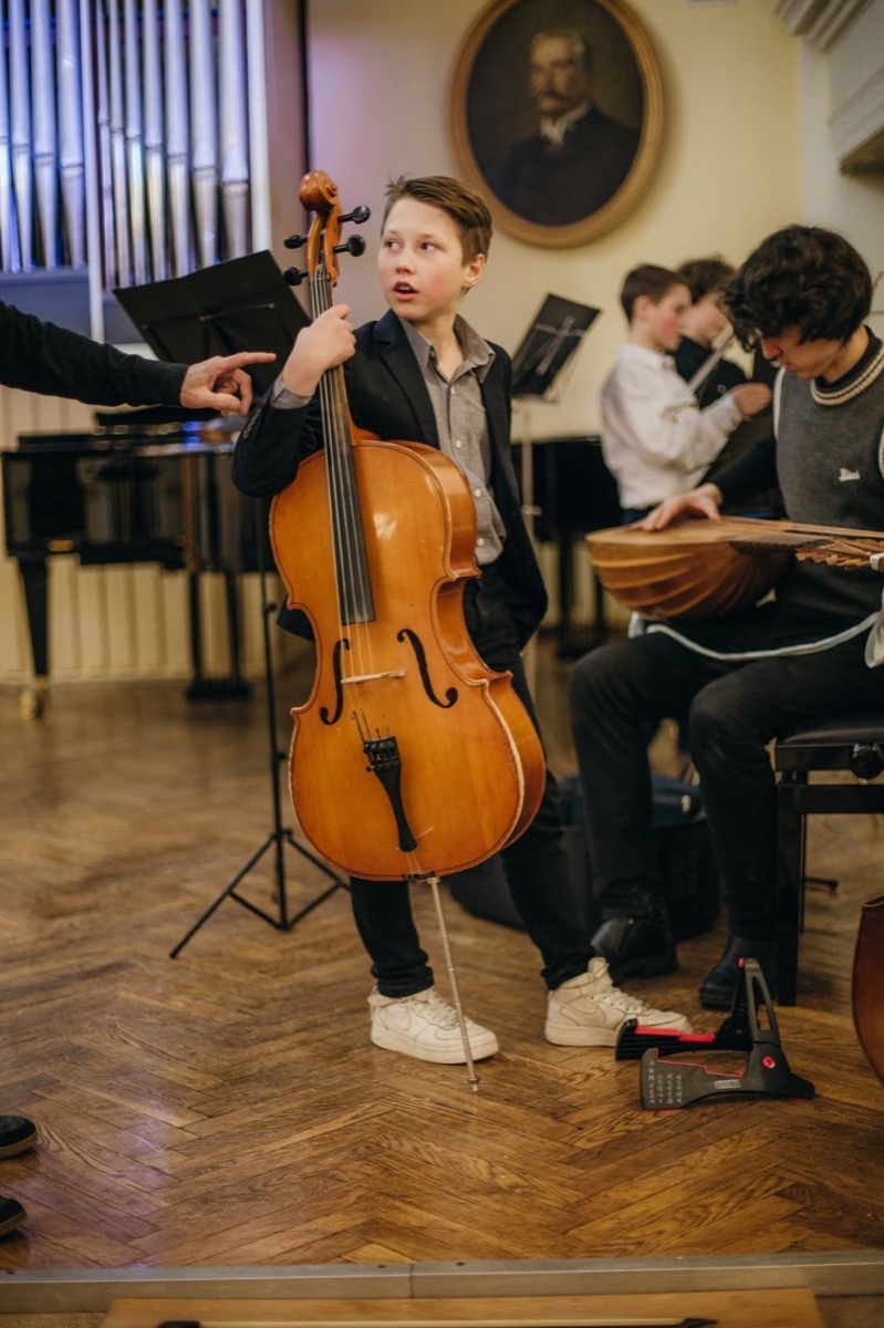 Six years old, and a cello